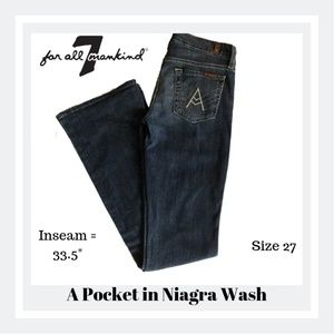 Vintage 7 for all Mankind A Pocket Flare in Niagra